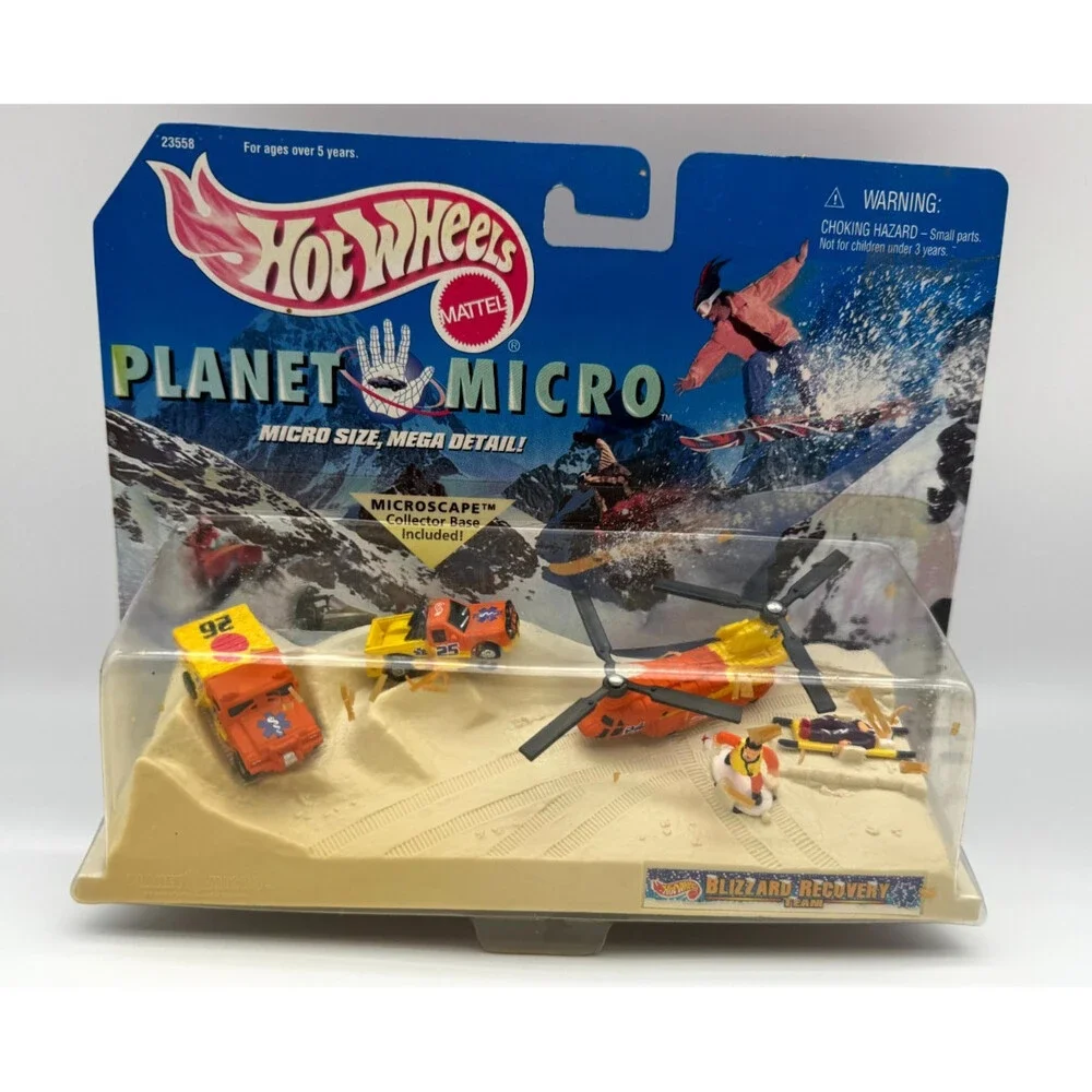 Vintage 1998 Hot Wheels Planet Micro Blizzard Recovery Team Set Sealed